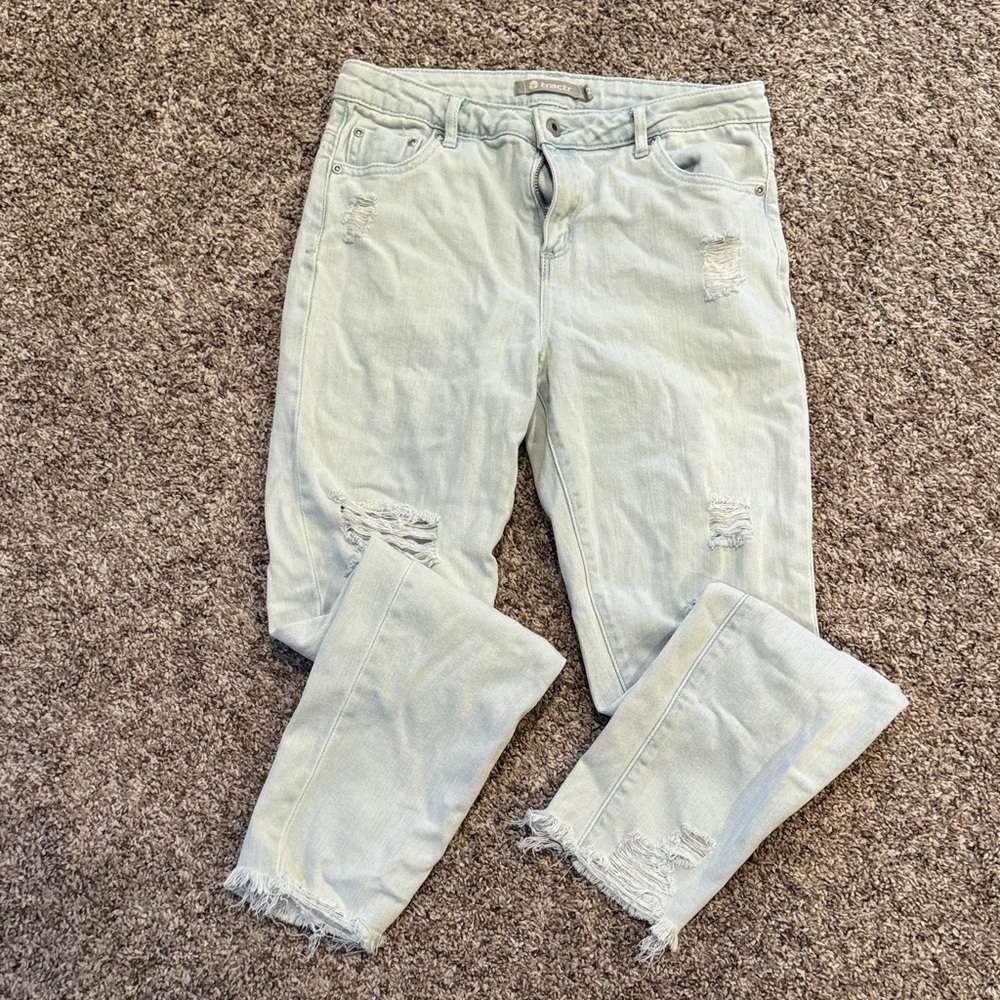 Tractr Light Blue Distressed Kids Jeans